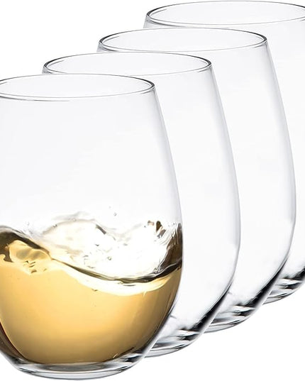 Wine Glasses for Red or White Wine (Set of 4), 18-Ounces, Large Wine Glasses for Cabernet, Pinot Noir, Burgundy, Bordeaux (clear)