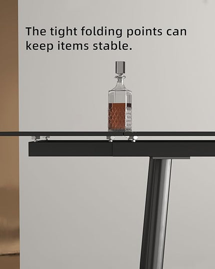 Extendable Dining Table (62.9" to 94.4") for 6 to 10 - Modern Rectangular Sintered Stone Table with High Hardness and Easy Maintenance - Stylish Black