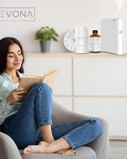 Levona Scent Essential Oil - Fresh Aroma for Home, Office, Hotel & Spa, Perfect in Humidifiers and Diffusers, Luxury Fragrance, with Citrus, Rosewood, Amber Notes - 500ml/ 17 fl oz, La Mamounia Dup