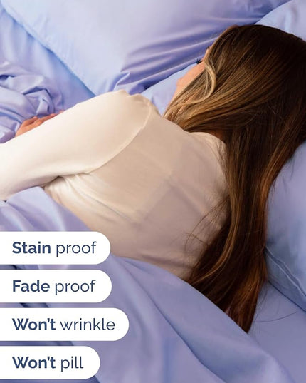 Extra Deep Full Sheet Set - 6 Piece Breathable & Cooling Sheets - Hotel Luxury Bed Sheets Set - Easy & Secure Fit - Soft, Wrinkle Free & Comfy Sheets Set - Lavender Sheet Set with Extra Deep Pockets