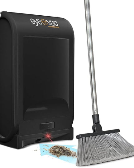 EyeVac Pro Touchless Vacuum Automatic Dustpan - Ultra Fast & Powerful - Great for Sweeping Salon Pet Hair Food Dirt Kitchen, Corded Canister Vacuum, Bagless, Automatic Sensors, 1400 Watt (Black)