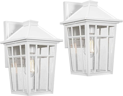 Darkaway 2pcs Outdoor Sconce Lights Wall Light Fixtures, 14inch Large Porch Light Outdoor Wall Anti-Rust Waterproof Aluminum with Glass Exterior Light Fixture for Patio Yard Garage