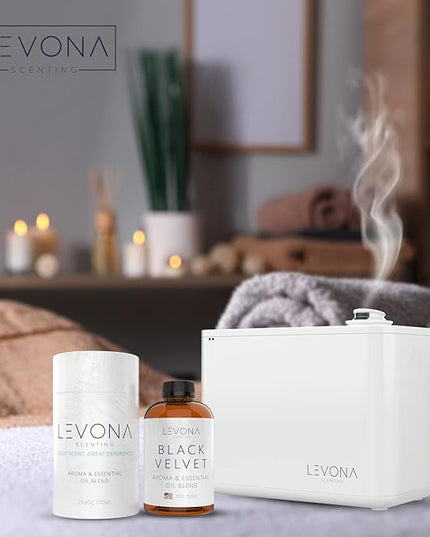 Levona Scents Oil Diffuser Essential Oils: Fragrance Oil for Diffuser - Black Velvette Diffuser Oils Scents - Woody Citrus with Herbal Floral Essential Oil Blends, Oakmoss, White Musk & Sandalwood