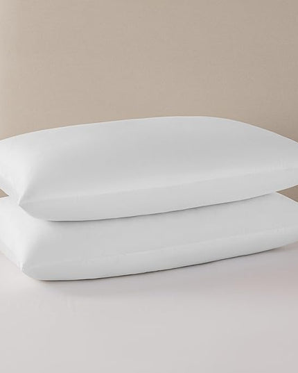 Goose Feathers and Down Pillows, Cotton Cover, Bed Sleeping Hotel Collection Pillows,Set of 2, King Size 20x36