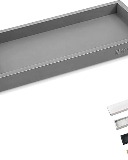 Countertop and Vanity Tray - Small 7.7" Silicone Tray for Soap Dispenser Bottles, Bathroom Trays, Kitchen Sink Soap Trays, Sink Caddy Kitchen Sinks Organizer, Soaps Dish & Sponge Holder Mat