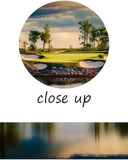 chenchenArt Sunset Landscape Golf Course Wall Art Picture Golf Course Wall Decor for Living Room Bedroom Bathroom Home Decorations Canvas Prints Framed Ready to Hang(28''H x 44''W)