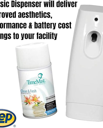 TimeMist Classic Metered Aerosol Fragrance Dispenser 1047717 (1 Unit) Great for Bathroom, Locker Room, Breakroom and Washroom