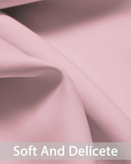 Yakamok Light Blocking Window Blackout Curtains Thermal Insulated Room Darkening Drapes for Bedroom,Solid Grommet Top Window Panels, 62x84 Inch, Pink, One Pair