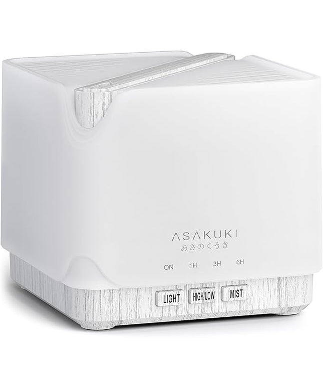 ASAKUKI 700 ml Premium Essential Oil Diffuser, 5 in 1 Ultrasonic Aromatherapy Fragrant Oil Vaporizer Humidifier, Timer and Auto-Off Safety Switch, 7 LED Light Colors