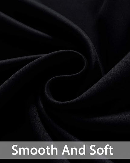 Yakamok Blackout Sliding Glass Door Curtains, Thermal Insulated Window Treatment Drapes for Patio Doors, Grommet Extra Wide Curtain Panels for Living Room, Bedroom (1 Panel, Black, 100W x 96L)
