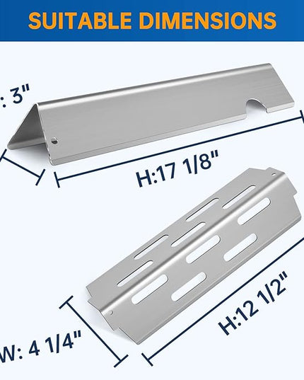 Stainless Steel Grill Flavorizer Bar BBQ Gas Grill Replacement Parts for Weber Genesis II 300 Series Genesis II E-310 E-315 E-330 E-335 S-310 S-335 Gas Grill