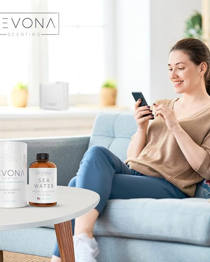 Levona Scent Sea Water Essential Oils for Diffuser for Home - Hotel and Home Luxury Scents - Fragrance Oil - Diffuser Oils Scents - Oil Diffuser Essential Oils for Humidifiers - 700Ml Aroma Oil Blend