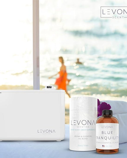 Levona Scent Pure Essential Oils: Blue Tranquility Essential Oils - Home Luxury Scents for Diffusers for Home, Hotel & Office - Scented Fragrance Oil Blends - Essential Oil for Humidifiers - 700 Ml
