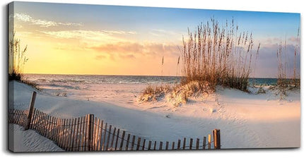Canvas Wall Art for living room seaview sand dunes Seagrass landscapes bathroom Wall Decor Ready to Hang Home Decorations bedroom kitchen inspirational Canvas prints posters painting mural Artwork