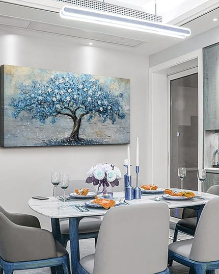 Wapluam Large Canvas Wall Art For Living Room Wall Decor Art For Bedroom Office Decorations Blue Tree Wall Paintings Abstract Wall Pictures Artwork Ready To Hang Modern Farmhouse Home Wall Decor