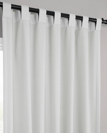 HPD Half Price Drapes Vienna Basic Linen 100% Blackout Curtains for Bedroom 108 Inches Long (2 Panels) - Rod Pocket Curtains & Drapes for Living Room & Windows - 50 X 108, Off-White