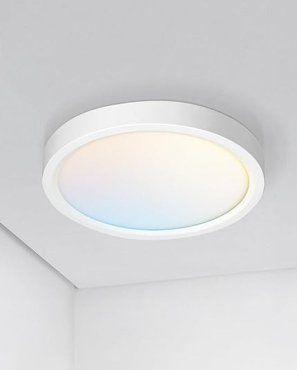 ASD LED 7" Round Flush Mount Ceiling Light Fixture, Low Profile Surface Lighting | 5CCT, Dimmable, Ultra-Thin, ETL Listed | 15W 1260LM 2700-6000K 120V | Kitchen, Bedroom, Hallway Lamp | White