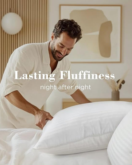 viewstar Bed Pillows King Size Set of 2, Hotel Collection, Down Alternative Big Pillow for Back, Stomach or Side Sleepers, Firm