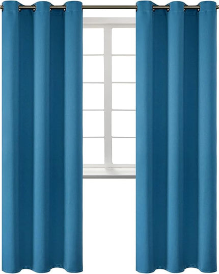 BGment Blackout Curtains - Grommet Thermal Insulated Room Darkening Bedroom and Living Room Curtains, Set of 2 Panels (42 x 84 Inch, Steel Blue)