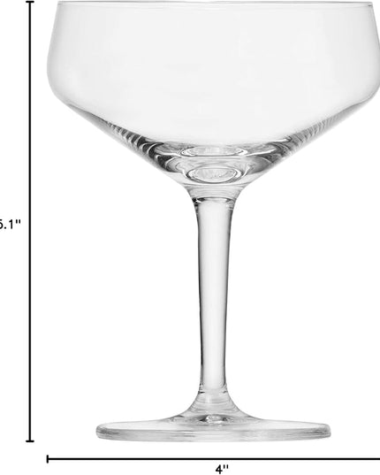 Schott Zwiesel Basic Bar Designed by World Renowned Mixologist Charles Schumann Tritan Crystal Glass Cocktail Cup, 8.8-Ounce, Set of 6