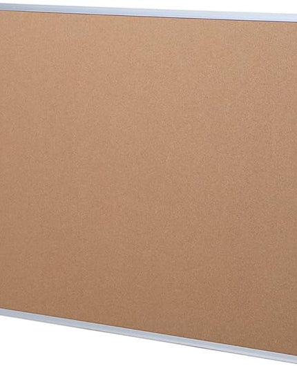 VIZ-PRO Large Cork Bulletin Board, 60 X 48 Inches, Wall-Mounted Corkboard with Silver Aluminium Frame for School, Office, and Home 5' X 4'