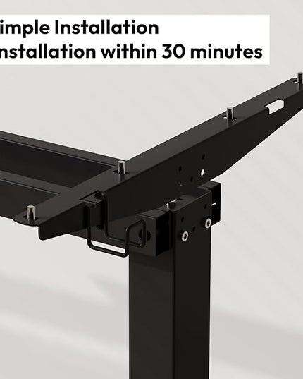 SANODESK Electric Standing Desk 40x24 Inch Height Adjustable Stand Up Desk Home Office Computer Workstation Sit Stand Home Office Desk with Splice Board (Black Frame + Black Top)