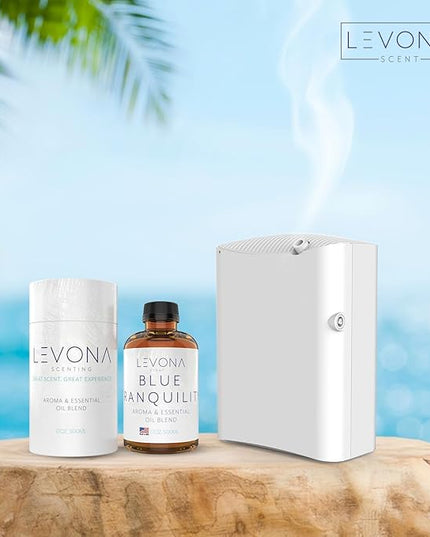 Levona Scent Pure Essential Oils: Blue Tranquility Aromatherapy Oils - Home Luxury Scents for Diffusers For Home, Hotel & Office - Scented Fragrance Oil Blends - Essential oil for Humidifiers - 500 Ml