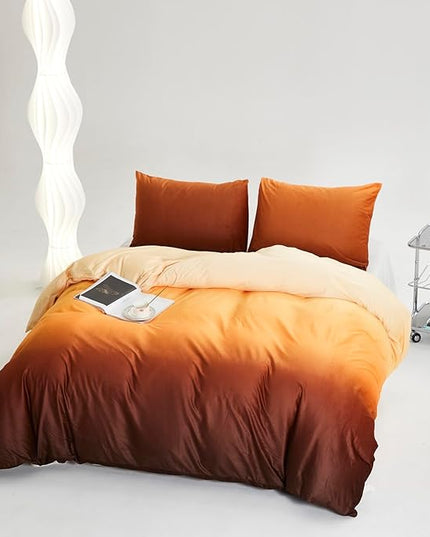 CLOTHKNOW Dark Yellow Orange Velvet California King Comforter Set Fluffy Bedding Comforter Sets Mustard Yellow Comforters with 2 x Pillow Cases