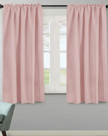 H.VERSAILTEX Blackout Curtains Thermal Insulated Window Treatment Panels Room Darkening Blackout Drapes for Living Room Back Tab/Rod Pocket Bedroom Draperies (2 Panels, Baby Pink, 52 x 63 Inch)
