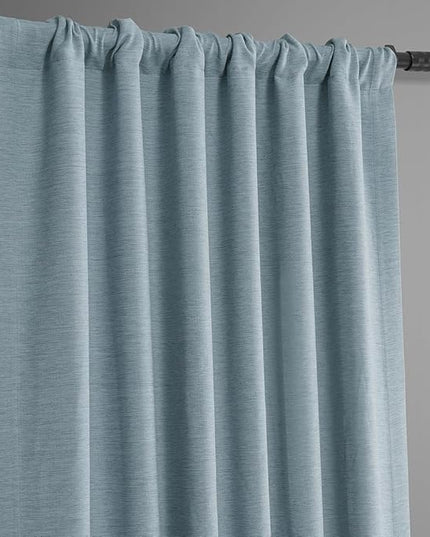 HPD Half Price Drapes Bellino Room Darkening Curtains 63 Inches Long Curtains for Bedroom & Living Room (1 Panel), 50W x 63L, Gulf Blue