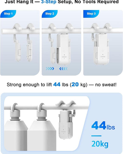 2025 Automatic Curtain Opener - Electric Curtains with Remote Smart Curtain Opener Electronic for Roman/U/T Rails, Bluetooth Curtain Opener with App/Timer, Compatible with Alexa and Google Home