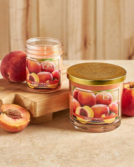 8oz Peach Scented Candles for Home, 45 Hrs Soy Wax Candle, Peach Candle for Stress Relief, Fall Candles, Candle Gifts for Men and Women