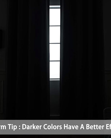 Yakamok Blackout Patio Curtains 100x84 Inches for Sliding Door Extral Wide Blackout Curtain Panels Thermal Insulated Room Divider - Grommet Top, 7' Tall by 8.3' Wide - Grey