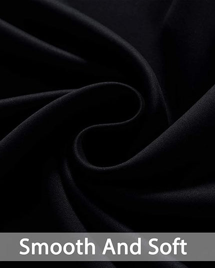 Yakamok Wide Thermal Blackout Patio Door Curtain Panel, Sliding Door Insulated Grommet Curtains, Extra Wide Curtains for Sliding Glass Door, Black, W70 x L84, 1 Panel