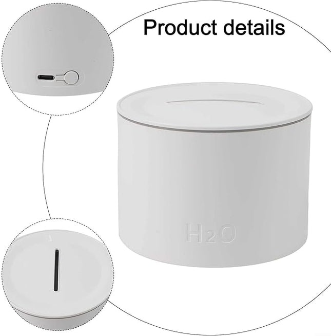Mood Lighting Humidifier,Simulated Flame Effect,160Ml Essential Oil Diffuser,Colorful Gradient Flame Lamp,Humidifier For Bedroom household Colorful Gradient Flame Humidifier 20-40db(White)