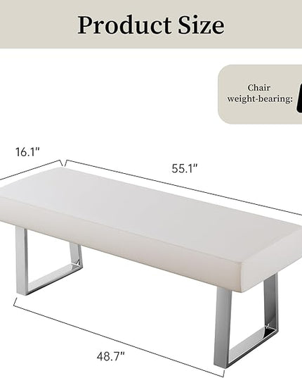 JIEXI Bedroom Bench, Bed end upholstered Bench, Indoor Corner Small Footstool with Metal Legs, for Kitchen entryway Dining Room and Living Room Window