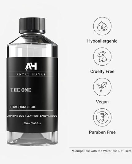The One Hotel Scent Diffuser Oil - Aromatherapy Fragrance Inspired by 5-Star Hotels - Notes of Cardamom, Leather, Lemon with Cinnamon & Sandalwood - Inspired by Luxury Hotel The One Diffuser Scent