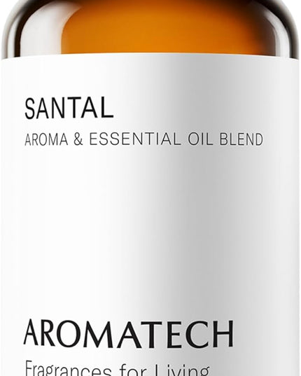 AromaTech Santal Aroma Essential Oil Blend: Luxury Hotel Inspired Aromatherapy with Amber, Vanilla, Cedar & Sandalwood for Ultrasonic Diffusers & Nebulizers - 4 fl oz, 120 mL