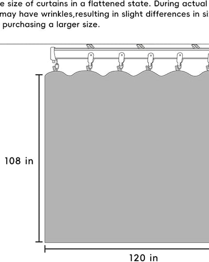 Room Divider Curtains Flexible Ceiling Tracks Set Curtain Track Ceiling Mount Blackout Curtain for Living Room Bedroom Ceiling Curtain Rod Privacy Dividers Panels W120 x H108 Black Drape & Black Rail