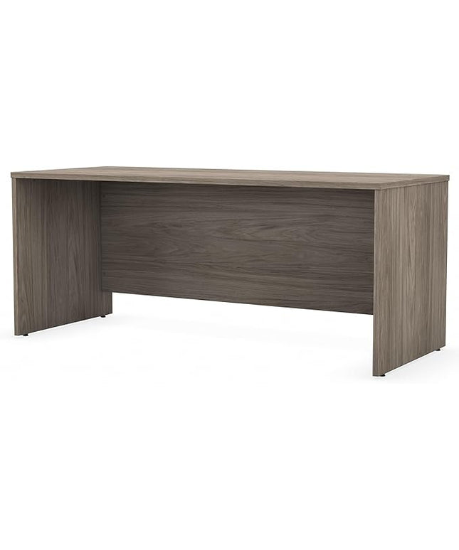 Bush Business Furniture Studio C 72W Computer Desk with Wire Management and Modesty Panel in Modern Hickory, Professional Table for Home Office and Corporate Office