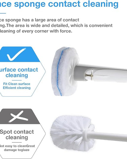 50 Count Toilet Brush Refills,Toilet Refill Pads,Disposable Toilet Brush Heads Compatible with Most Toilet Wand Refills for Home and Bathroom Cleaning