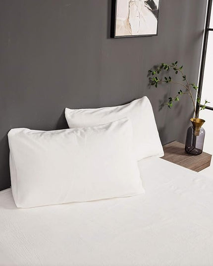 Houseri Bedding Set Queen White Velvet 3Pcs Fluffy Sherpa Comforter & Pillow Sham, Winter Spring Fall