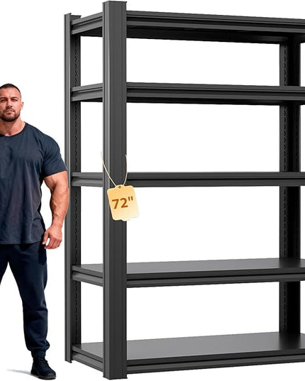 Heavy Duty Storage Shelves Unit, Adjustable Metal Garage Shelving,3500LBS Garage Storage Industrial Shelves,Storage Racks,Steel Shelf Suitable for Shop,Warehouse,Basement