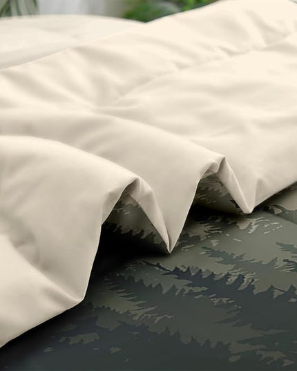 Comforter Set King Size, Mountain Pine Tree 7 Pcs Bedding for Kids and Adults, Natural Forest Landscape Bed Sheet Sets with Fitted Sheet 2 Pillowcases & 2 Shams