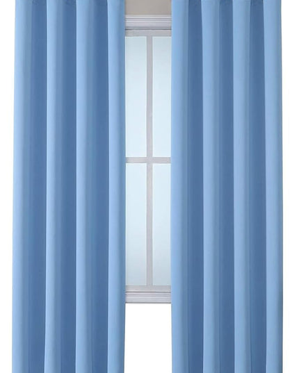 ChrisDowa Grommet Room Darkening Curtains for Bedroom and Living Room - 2 Panels Set Thermal Insulated Blackout Curtains (Sky Blue, 52W x 95L)