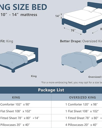 CozyLux King Size Comforter Set Beige, 7 Pieces Bed in a Bag, Beige Comforter King Size, All Season Bedding Sets with Stitch Quilted Comforter, Flat Sheet, Fitted Sheet, Pillowcases