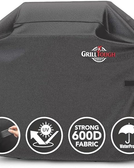 Heavy Duty BBQ Grill Cover for Outdoor Grill, 72 Inch – Waterproof, Weather Resistant, UV & Fade Resistant with Adjustable Straps – Gas Grill Cover for Weber, Charbroil, etc. Charcoal