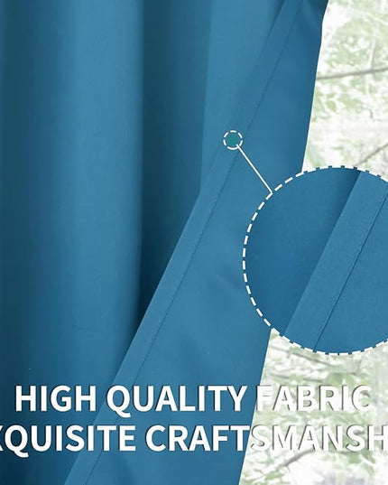 BGment Blackout Curtains - Grommet Thermal Insulated Room Darkening Bedroom and Living Room Curtains, Set of 2 Panels (42 x 84 Inch, Steel Blue)
