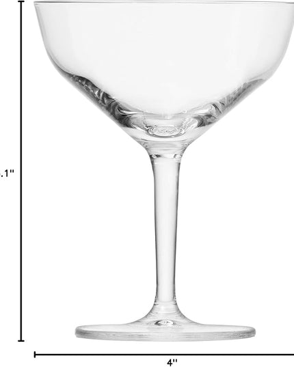 Schott Zwiesel Basic Bar Designed by World Renowned Mixologist Charles Schumann Tritan Crystal Glass, Contemporary Martini Cocktail Glass, 7.6-Ounce, Set of 6