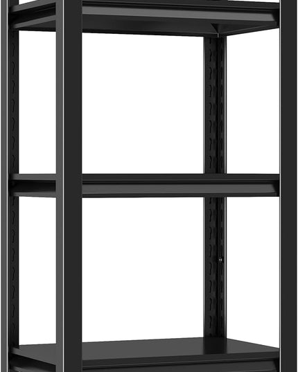 32'' Storage Shelves, 3Tier Garage Metal Shelving Unit, Adjustable, Double-Layer Column with Reinforced Ribs, Heavy-Duty, Capable of Bearing 1800 lbs, Suitable for Garage, Warehouse, Kitchen Storage